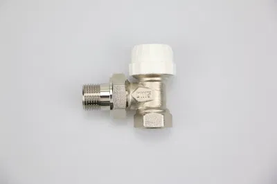Угловой латунный хромированный термостатический клапан радиатора